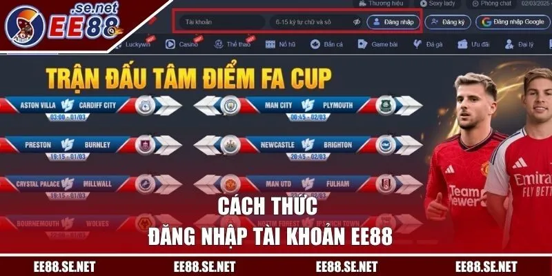 Cách thức để đăng nhập tài khoản EE88